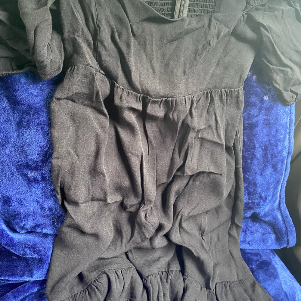 Reformation Black Textured Dress Size Small